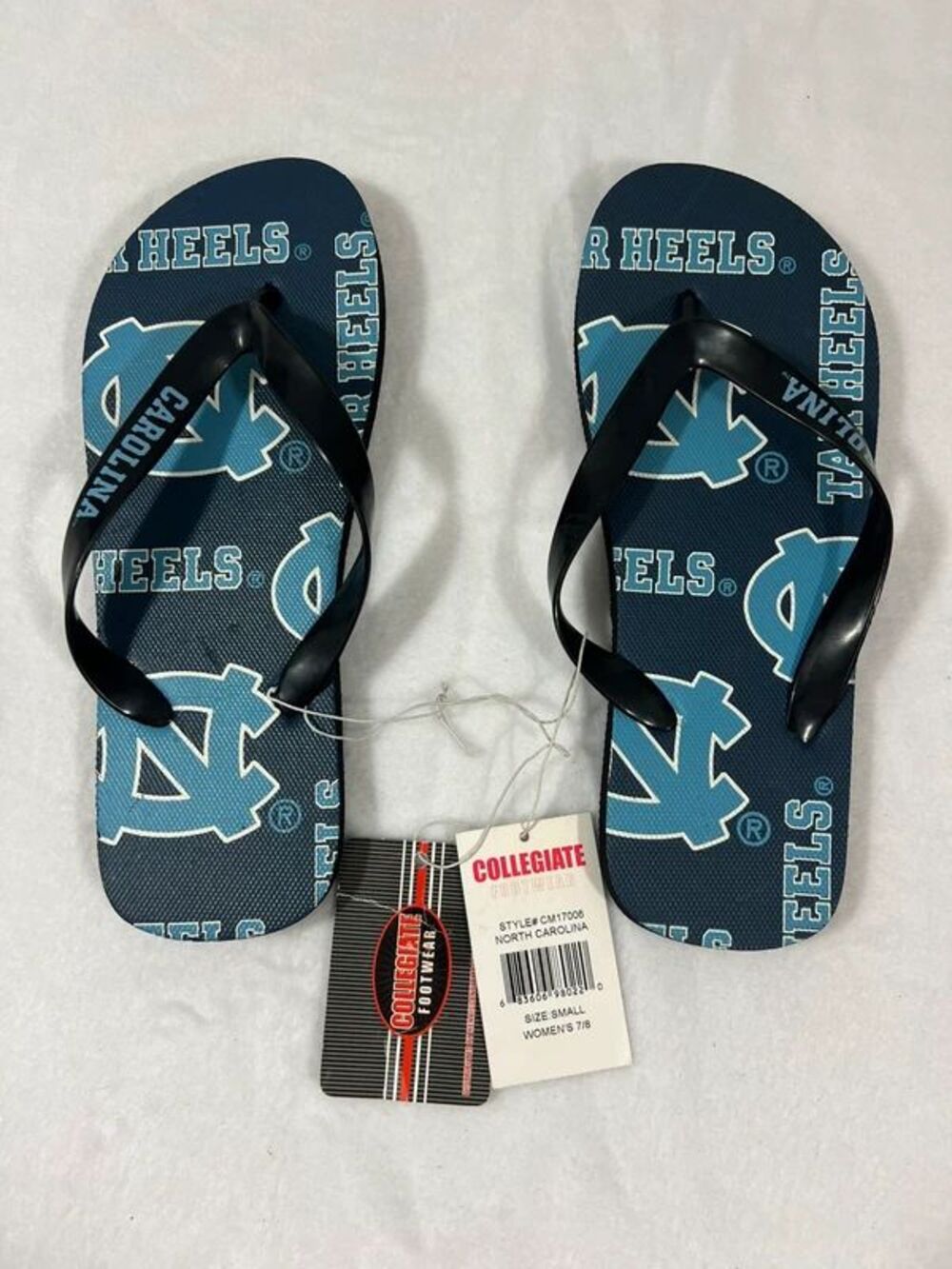 Official NC Tar Heels Flip Flops - W 7/8; M 5/6
